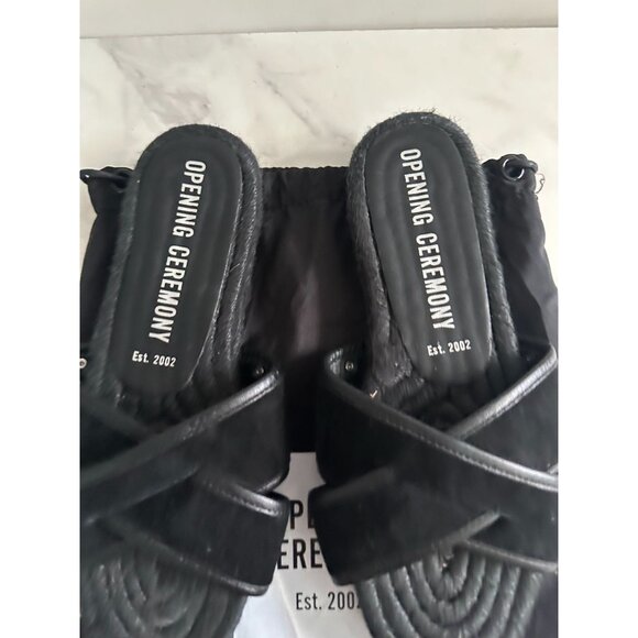 OPENING CEREMONY Black Double Strap Sandals Size 38 / US 8 - Picture 10 of 10